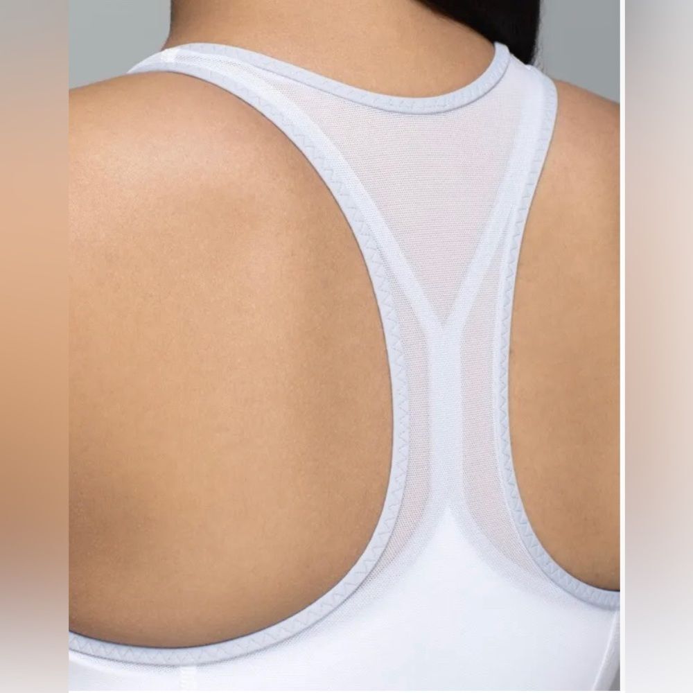 LULULEMON Pedal Pace Women's Tank Top White/Silver Fox size 4 EUC - Picture 4 of 10